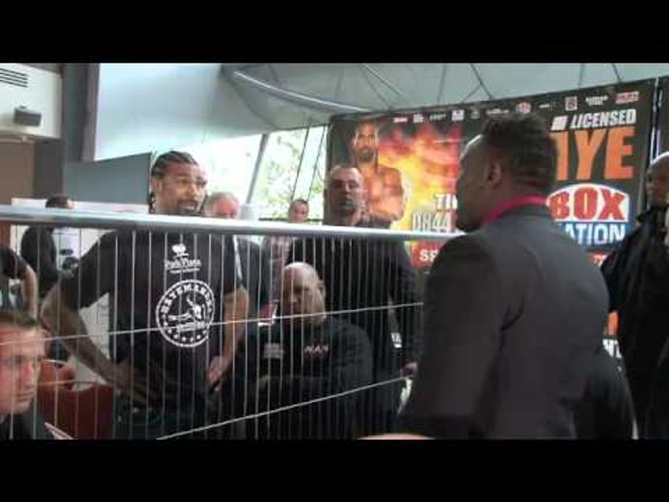 DAVID HAYE v DERECK CHISORA 2ND HEAD-TO-HEAD / FOR iFILM LONDON