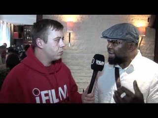 DON CHARLES INTERVIEW FOR iFILM LONDON / AUDLEY HARRISON v ALI ADAMS PRESS CONFERENCE.
