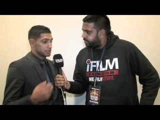 AMIR KHAN TALKS LAMONT PETERSON, DANNY GARCIA & KELL BROOK FOR iFILM LONDON.