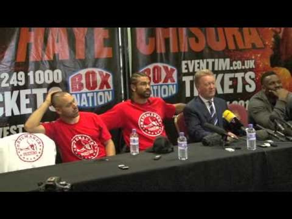DAVID HAYE v DERECK CHISORA POST-FIGHT PRESS CONFERENCE / FOR iFILM LONDON
