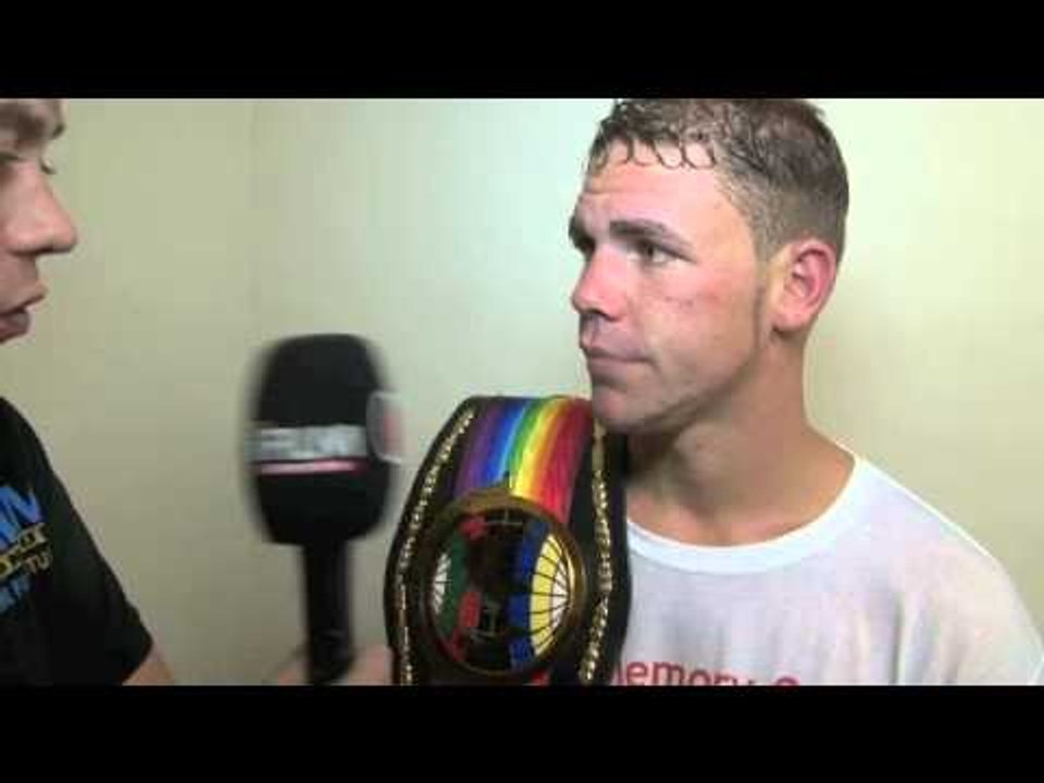 BILLY JOE SAUNDERS POST-FIGHT INTERVIEW FOR iFILM LONDON / SAUNDERS v FLETCHER