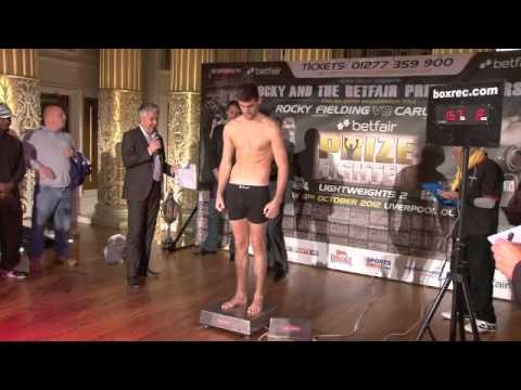 ROCKY FIELDING v CARL DILKS OFFICIAL WEIGH-IN / iFILM LONDON