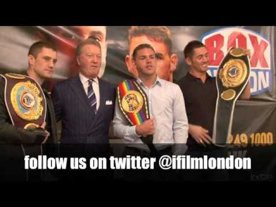 FRANK WARREN, RICKY BURNS, BILLY JOE SAUNDERS & TONY CONQUEST PHOTO-CALL / iFILM LONDON