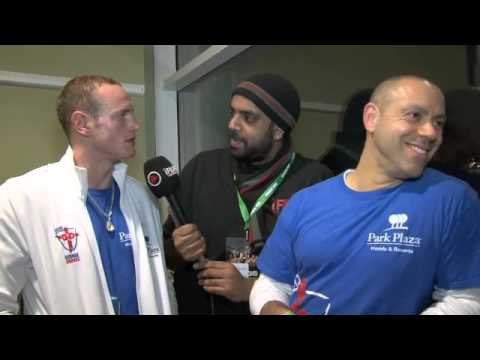 GEORGE GROVES & ADAM BOOTH POST-FIGHT INTERVIEW FOR iFILM LONDON / GROVES v JOHNSON