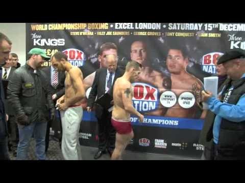 BRADLEY SKEETE v CHAS SYMONDS IN HEATED WEIGH-IN / iFILM LONDON