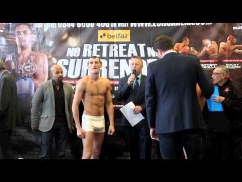 DERRY MATHEWS v ANTHONY CROLLA 2 - OFFICIAL WEIGH-IN / iFILM LONDON / NO RETREAT NO SURRENDER
