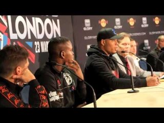 TYRONE SPONG v REMY BONJASKY - FULL POST FIGHT PRESS CONFERENCE / GLORY 5 LONDON (WORLD SERIES)