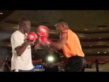 J'LEON LOVE & ROGER MAYWEATHER WORK THE PADS @ MGM GRAND / iFILM LONDON