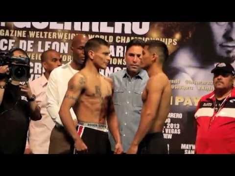 DANIEL PONCE DE LEON v ABNER MARES - OFFICIAL WEIGH IN / MAYDAY / MAYWEATHER v GUERRERO