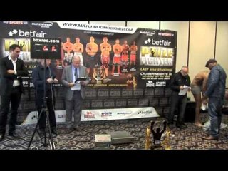 WADI CAMACHO v MARTIN GRAINGER WEIGH IN & HEAD 2 HEAD PRIZEFIGHTER CRUISER WEIGHTS / iFILMLONDON