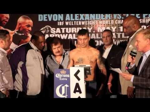 LAMONT PETERSON v LUCAS MATTHYSSE - OFFICIAL WEIGH IN @ CAESARS (ATLANTIC CITY)