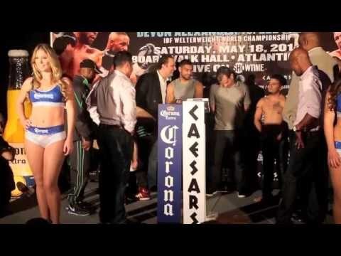 HAROON KHAN v VICENTE MEDELLIN - OFFICIAL WEIGH IN @ CAESARS (ATLANTIC CITY)