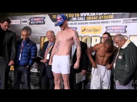 GEORGE GROVES v NOE GONZALEZ ALCOBA - OFFICIAL WEIGH IN @ O2 / WARRIORS' CALL / iFILM LONDON