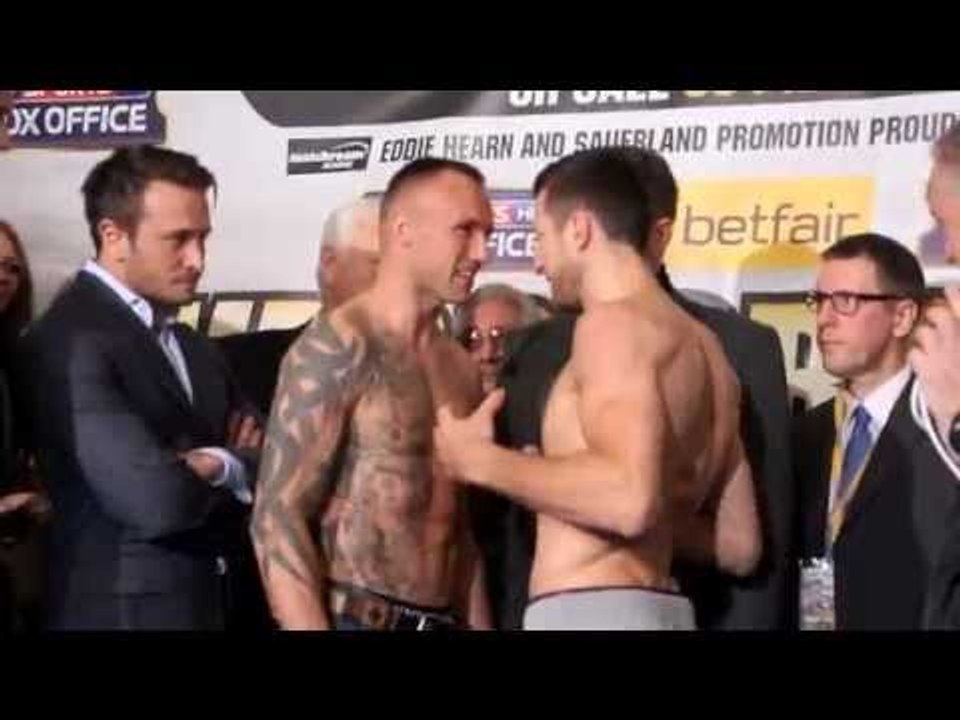 CARL FROCH v MIKKEL KESSLER 2 - OFFICIAL WEIGH IN - @ THE O2 / WARRIORS' CALL / iFILM LONDON