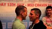 DERRY MATHEWS v TOMMY COYLE IN HEATED HEAD TO HEAD IN @ THE HOMECOMING PRESS CONFERENCE / HULL