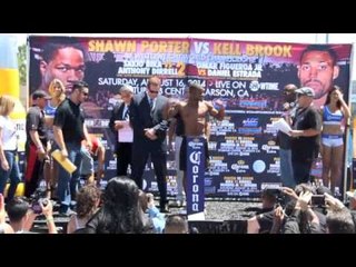 JORGE LINARES v IRA TERRY OFFICIAL WEIGH IN FROM STUB HUB CENTRE, CARSON