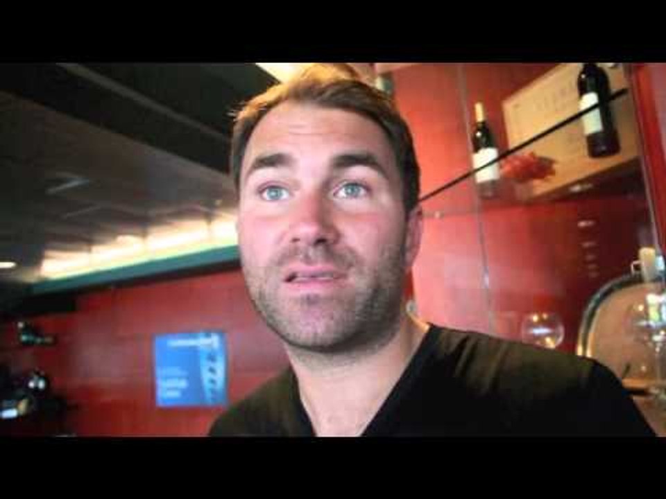 EDDIE HEARN POST-WEIGH IN INTERVIEW FOR iFL TV / KELL BROOK v SHAWN PORTER