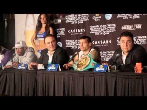 LAMONT PETERSON v LUCAS MATTHYSSE POST FIGHT PRESS CONFERENCE / BOARDWALK HALL