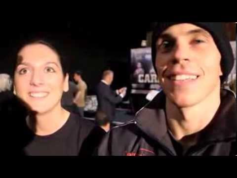 SCOTT QUIGG TALKS TO KUGAN CASSIUS (POST WEIGH-IN) & INTRODUCES MRS SCOTT QUIGG (TO BE)