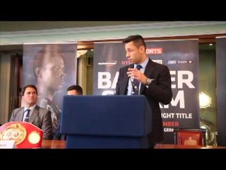 DARREN BARKER v FELIX STURM - FULL LONDON PRESS CONFERENCE @ TRINITY HOUSE