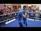 GEORGE GROVES & PADDY FITZPATRICK MEDIA WORKOUT VIDEO AHEAD OF FROCH v GROVES.