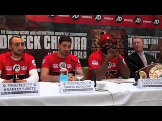 DERECK CHISORA v ONDREJ PALA - ROCK THE BOX 2  PRESS CONFERENCE - ALSO / BUGLIONI & SKEETE