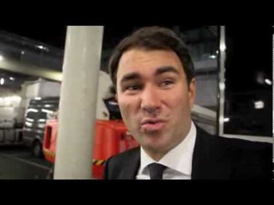 EDDIE HEARN REACTS TO DARREN BARKER'S WORLD TITLE DEFEAT TO FELIX STURM - POST FIGHT INTERVIEW