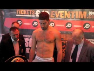 FRANK BUGLIONI v STEPAN HORVATH - OFFICIAL WEIGH IN @ COPPERBOX - ROCK THE BOX 2