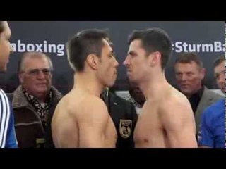 DARREN BARKER v FELIX STURM - OFFICIAL WEIGH IN (IBF MIDDLEWEIGHT TITLE) - FROM STUTTGART