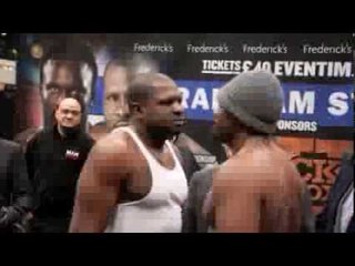 DERECK CHISORA v KEVIN JOHNSON - OFFICIAL WEIGH IN @ COPPERBOX - ROCK THE BOX 3