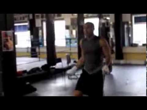 JAMES DeGALE MBE WORKING ON THE SKIPPING ROPE @ STONEBRIDGE ABA BOXING CLUB