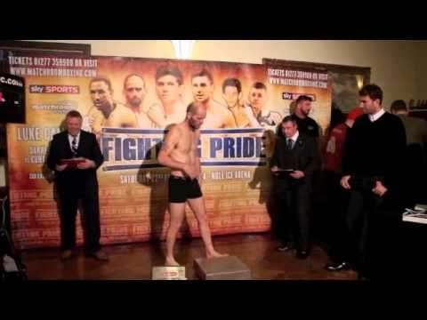 TONY DODSON v JODY MEIKLE - OFFICIAL WEIGH IN (HULL) - FIGHTING PRIDE