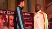 CHARLES ADAMU 'SHOVES' ROCKY FIELDING AT HEAD TO HEAD - FINAL PRESS CONFERENCE - MERSEY BEAT