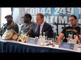 PART 1 - DERECK CHISORA v TYSON FURY II - MANCHESTER PRESS CONFERENCE & FURY FLIPS TABLE