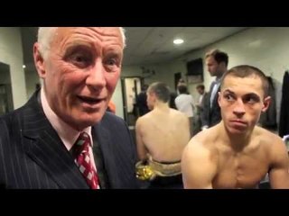 BARRY & EDDIE HEARN ENTER SCOTT QUIGG'S POST FIGHT INTERVIEW WITH MESSAGE TO TEAM FRAMPTON