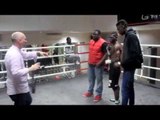 AFRICAN CHAMPION RICHARD COMMEY & UK RAPPER 'SWAY' & TEAM COMMEY @ PRO SW GYM (PHOTOCALL)