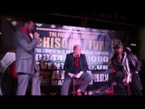 TYSON FURY & DERECK CHISORA PULLED APART BY SECURITY IN AGGRESSIVE SQUARE-UP