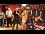 JUNIOR WITTER v ARVYDAS TRIZNO - OFFICIAL WEIGH IN & HEAD 2 HEAD @ GROSVENOR CASINO LEEDS