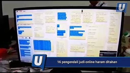16 pengendali judi online haram ditahan
