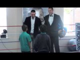 TYSON FURY & HUGHIE FURY PLAY & SPAR WITH TWO LOCAL BOLTON CHILDREN @ PLATINUM COMMUNITY CENTRE