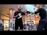 KEVIN MITCHELL EXPLOSIVE PADWORK OUT WITH TONY SIMS @ WESTFIELD / FROCH v GROVES II