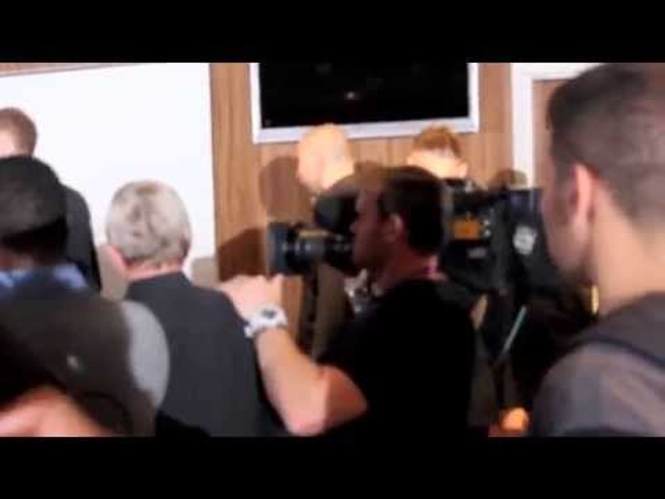 GEORGE GROVES - PADDY FITZPATRICK & TEAM GROVES ARRIVE TO WEMBLEY PRESS CONFERENCE/ FROCH v GROVES 2