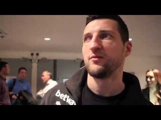 CARL FROCH REACTS TO FINAL PRESS CONFERENCE, GROVES' LEFT HOOK COMMENT & HUGE ENTOURAGE