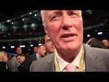 BARRY HEARN RINGSIDE REACTION TO CARL FROCH'S KNOCKOUT OF GROVES  @ WEMBLEY