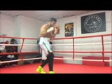 IRISH LIGHT MIDDLEWEIGHT ANDY LEE SHADOW BOXING @ ADAM BOOTH'S GYM