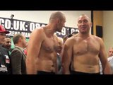 TYSON FURY v ALEXANDER USTINOV - OFFICIAL WEIGH IN (MANCHESTER)