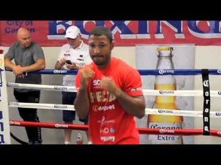 KELL BROOK OFFICIAL MEDIA WORKOUT FOOTAGE IN CARSON - BROOK v PORTER / iFL TV