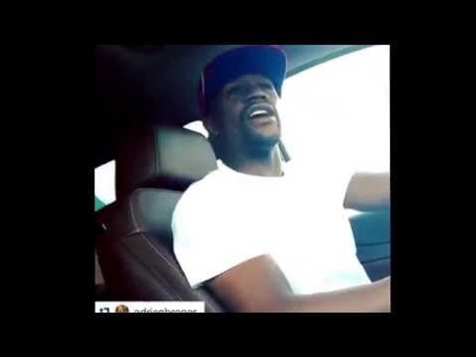 FLOYD MAYWEATHER & ADRIEN BRONER FOOLING ABOUT IN THE CAR (VIA ADRIEN BRONER'S INSTAGRAM)