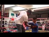 ROGER MAYWEATHER TRAINING FLOYD 'CASH FLOW' DIAZ @ MAYWEATHER BOXING CLUB / MAYWEATHER v MAIDANA 2