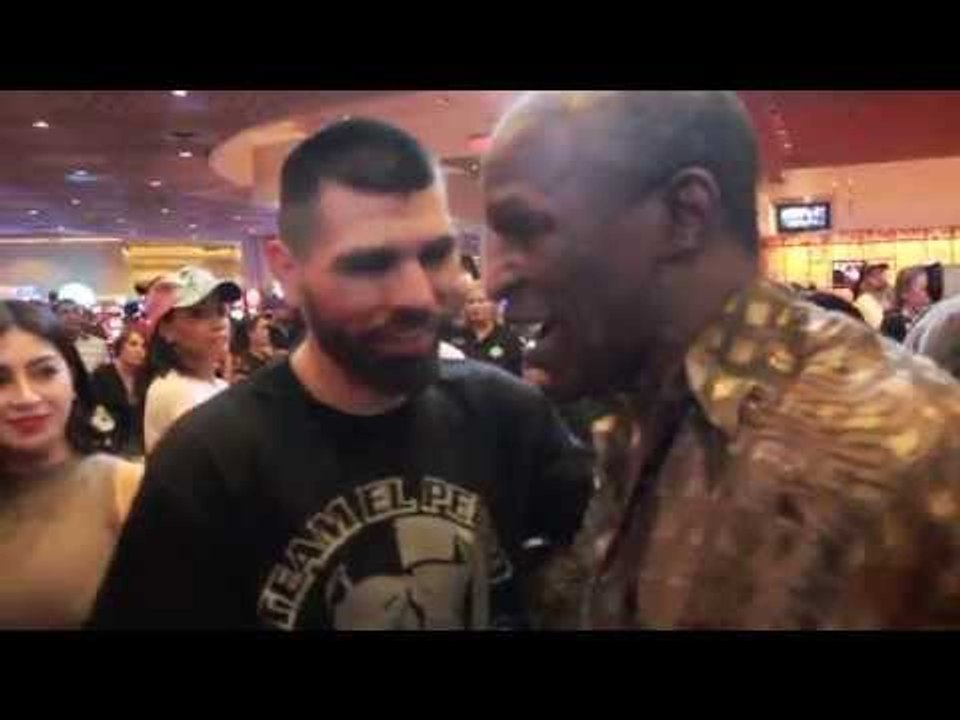 FLOYD MAYWEATHER SNR & ALFREDO ANGULO AT THE MGM GRAND / MAYWEATHER v MAIDANA 2